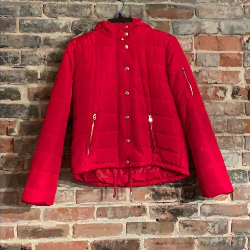 Ruby Red Puffy Jacket